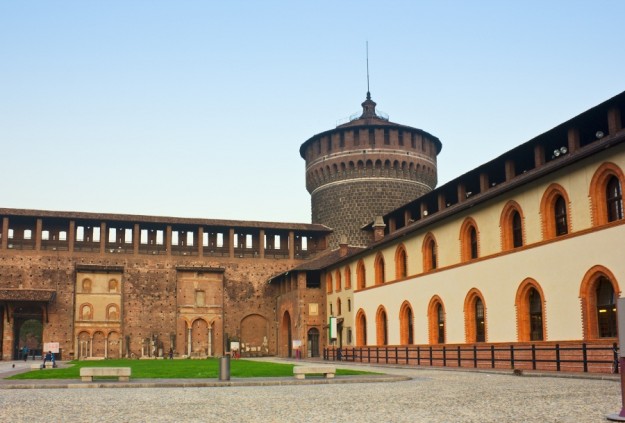 Sforza 's castle in Milan city, Italy