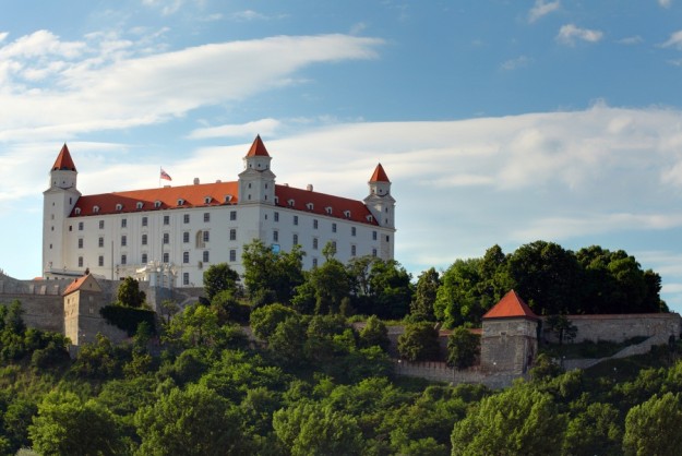The Bratislava castle during the sunny day