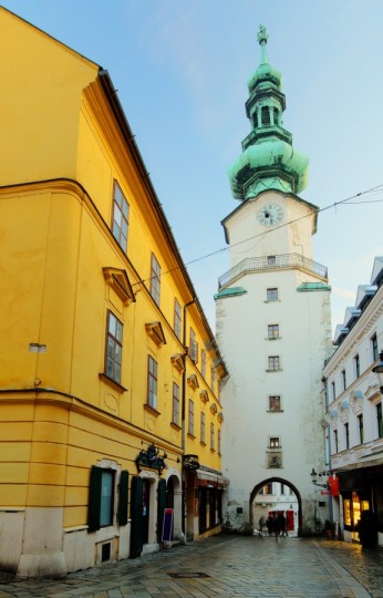 Bratislava - Michael Tower (Michalska Brana) Slovakia. Historic City Gate.