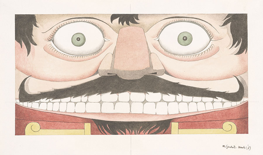 Maurice Sendak (1928-2012), Design for show curtain (Nutcracker), 1983, gouache and graphite pencil on paper.© The Maurice Sendak Foundation. The Morgan Library & Museum, Bequest of Maurice Sendak, 2013.107:262. Photography by Janny Chiu. 